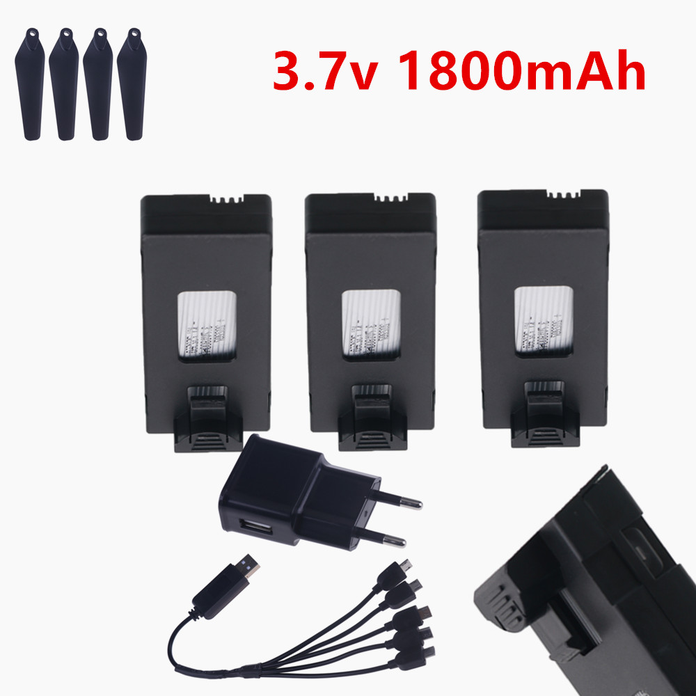 Drone E88 Rc Quadcopter - Rechargeable 3.7V Lipo Battery 1800mAh Or