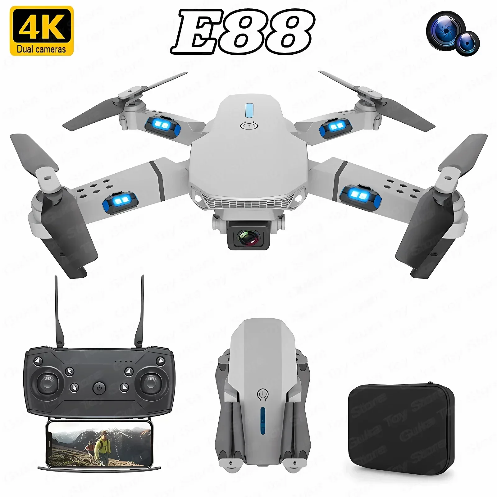 E88 Pro WIFI FPV Drone Wide An - Drone E88 Rc Quadcopter recension och pris