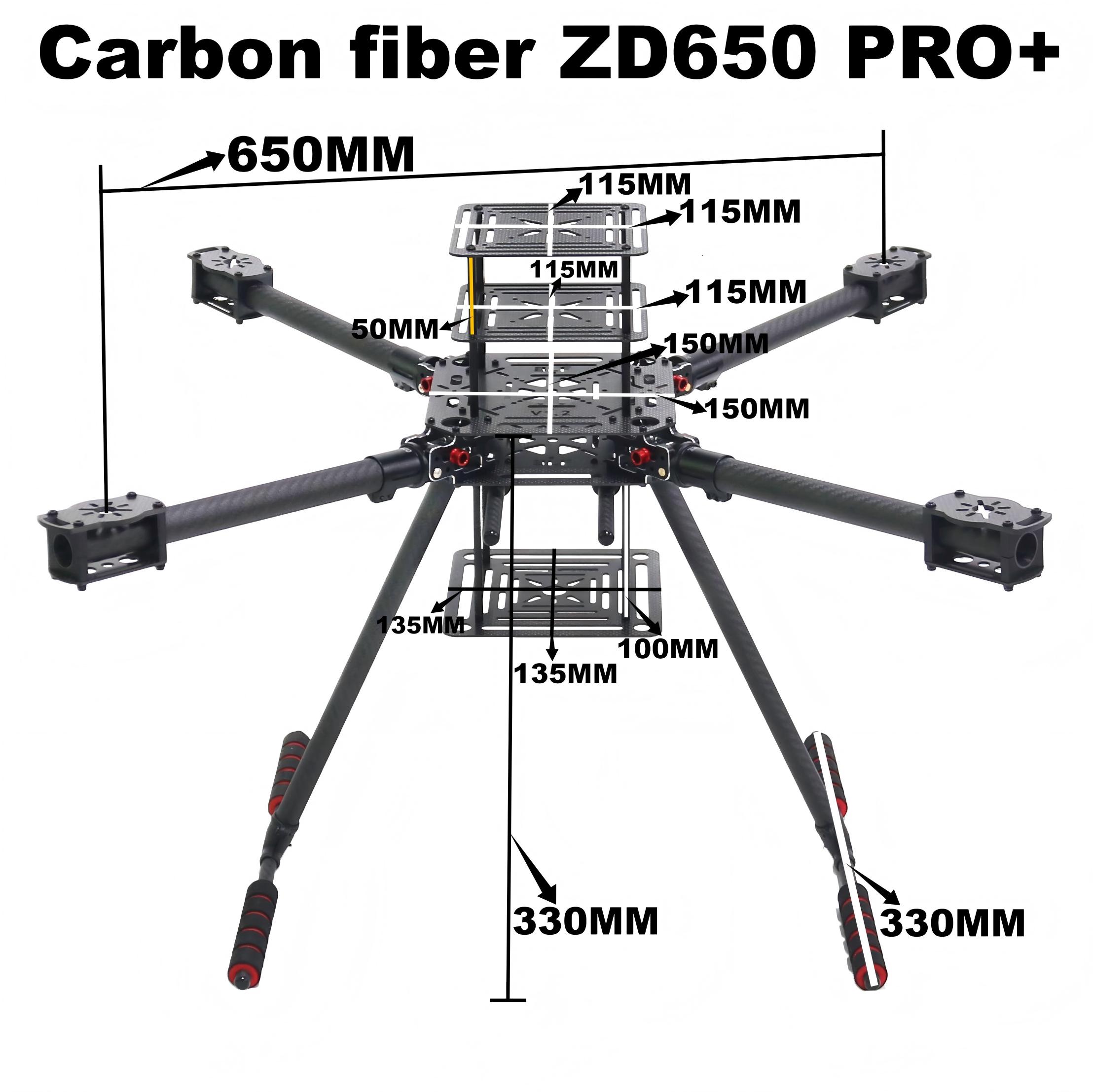 RCtoSky ZD650 PRO+ 650mm Ardup - Heavy Lift Drone Frame recension och pris