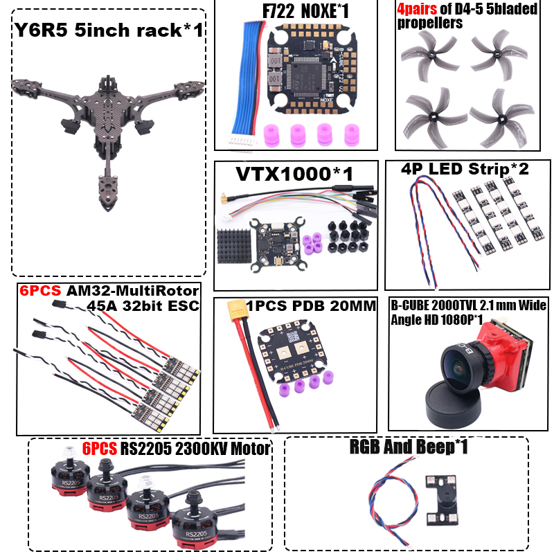 B-CUBE Y6R5 5inch FPV Drone Fr - Heavy Lift Drone Frame recension och pris